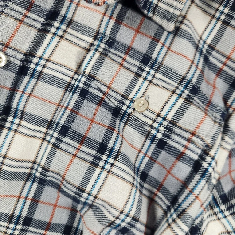 The North Face Flannel Shirt Mens Large Blue Plaid Gorpcore Hiking Outdoor L